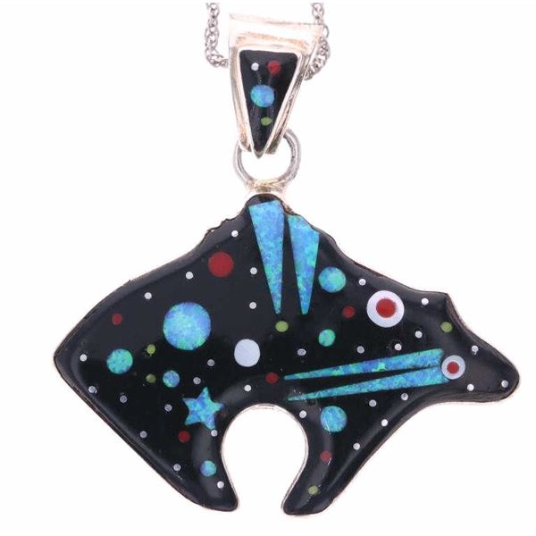 Navajo Sterling Necklace & Cosmic Bear Pendant