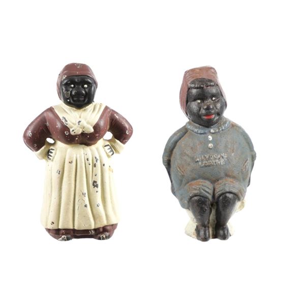 Aunt Jemima & Dilly Brand Laxative Cast Iron Bank