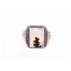 Image 1 : Moss Agate, Sterling & 1/20th 10K Gold Ring
