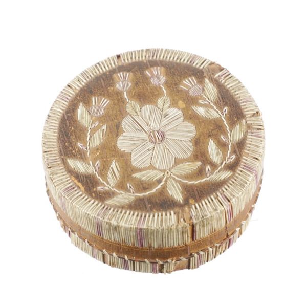 Ca. 1920's Chippewa / Ojibwa Quilled Birch Box