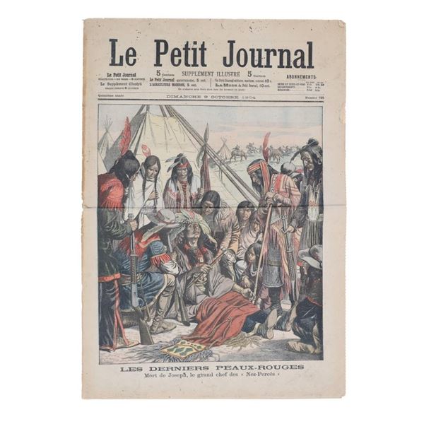 Ca. 1904 Death of Chief Joseph French Engraving