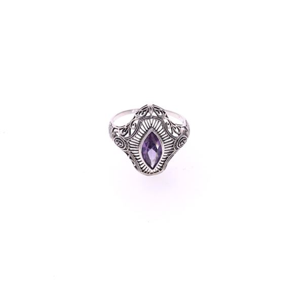 Art Deco Sterling & Amethyst Ring 1920s