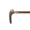 Image 4 : 19th C. Cane Leather & Antler Tine Swagger Stick