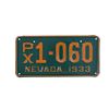 Image 4 : Nevada NOS 1933 & 1984 Sample License Plates (3)