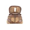 Image 2 : Split Willow & Leather Fishing Creel Early 20th C