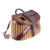 Image 2 : Split Willow & Leather Unmarked Fishing Creel