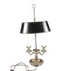 Image 10 : Antique French Empire Two Arm Bouillotte Lamp