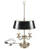 Image 1 : Antique French Empire Two Arm Bouillotte Lamp