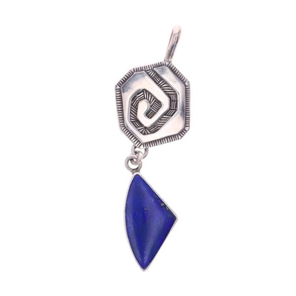 Navajo Sterling Silver Lapis Lazuli Pendant