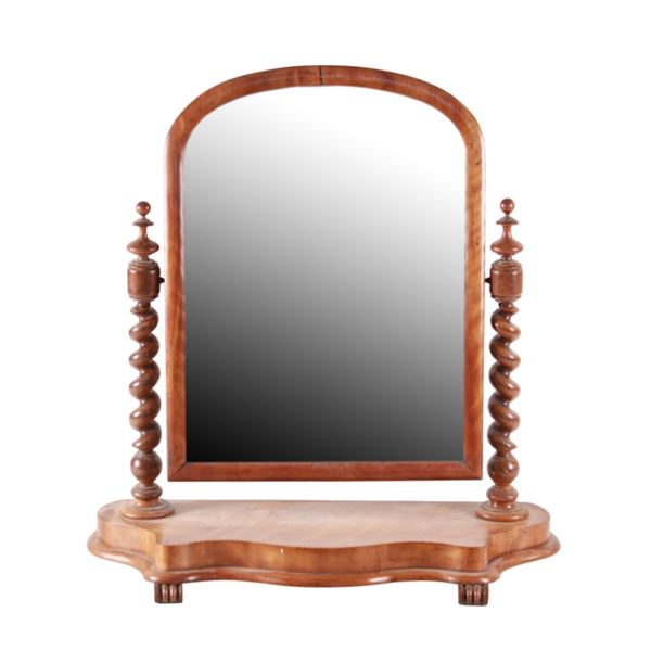 19th Century Barley Twist Victorian Shaving Mirror