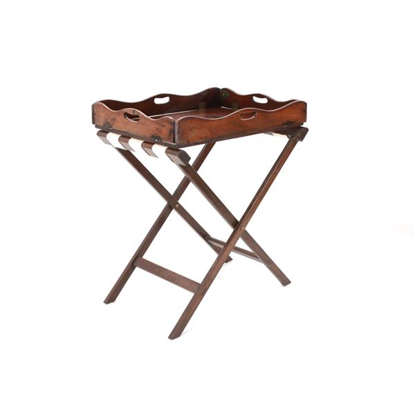 Rare George III Butler's Mahogany Tray & Stand