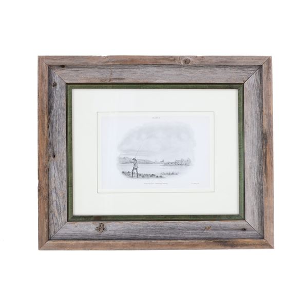 Early 1900's English Fly Fishing Guide Engraving