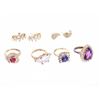 Image 1 : Amethyst, Topaz, Ruby Ring/Earrings Collection