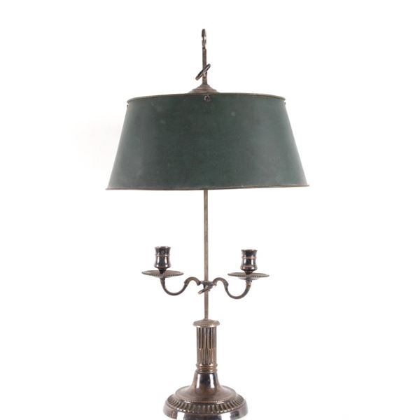 Antique French Empire Two Arm Bouillotte Lamp