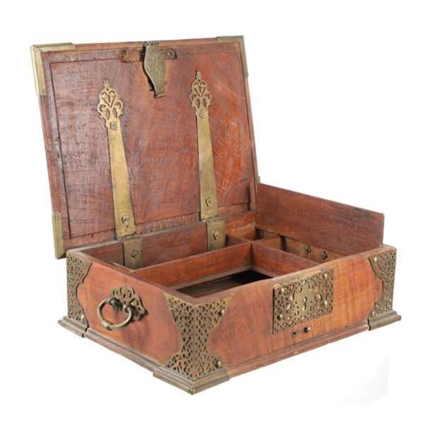 18th C. Portuguese Colonial Padauk Writing Desk