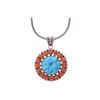 Image 1 : Staur Sterling, Turquoise & Spiny Oyster Necklace