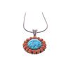 Image 3 : Staur Sterling, Turquoise & Spiny Oyster Necklace