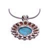 Image 4 : Staur Sterling, Turquoise & Spiny Oyster Necklace