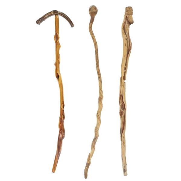 Shoshone Indian Carved Storyteller Walking Sticks