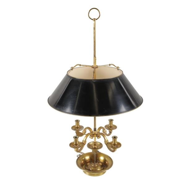 RARE Large French Empire Bouillotte Lamp Brass
