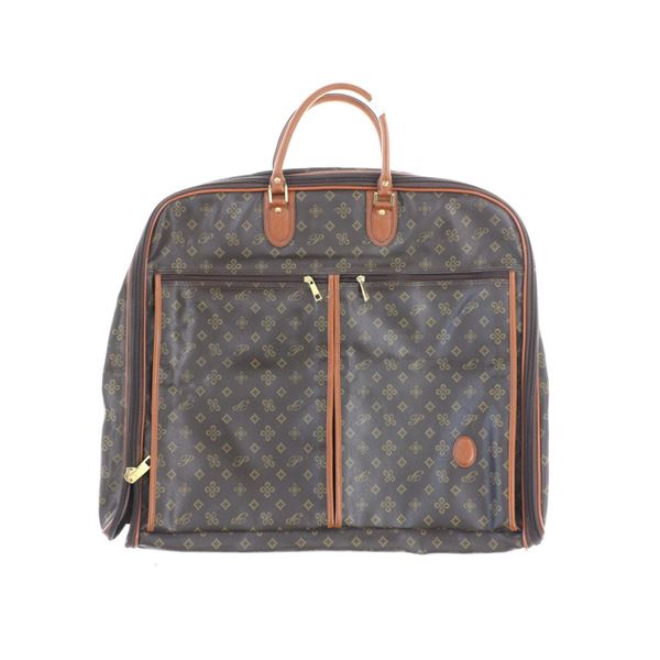 Vintage French Travel Garment Bag Monogram Graphic