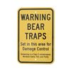 Image 1 : Warning Bear Trap Montana Game, Fish, & Parks Sign