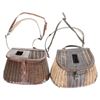 Image 1 : Tooled Leather & Split Willow Fishing Creels (2)
