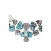 Image 5 : Sterling, Kingman Turquoise & Quartz Necklace