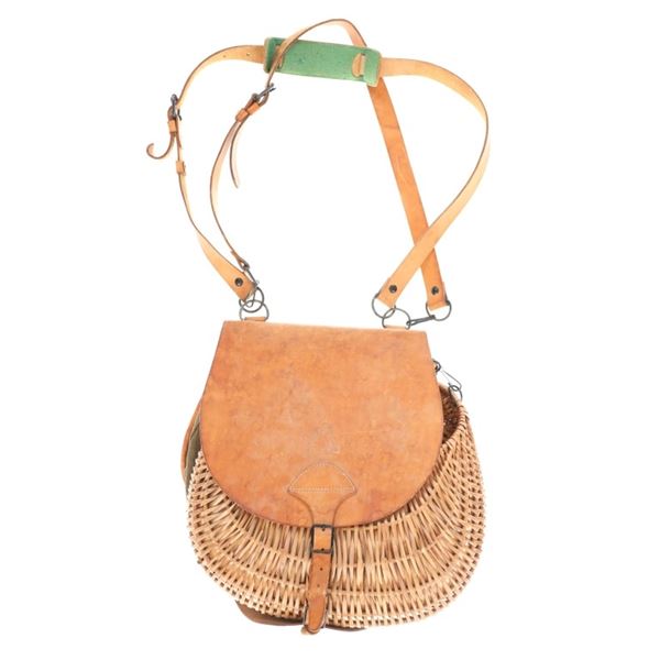 Relum Leather & Wicker Should Strap Creel 1960-70s