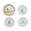 Image 1 : Quimper Pottery Hand Painted Faience Plates (4)