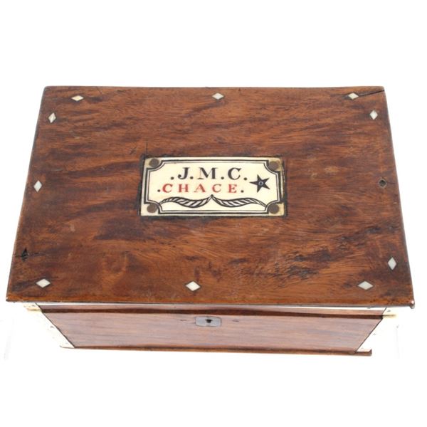 18th-19th Cen. French Cigar Inlaid Rosewood Box