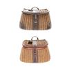 Image 1 : Split Willow & Leather Fishing Creels 20th C. (2)