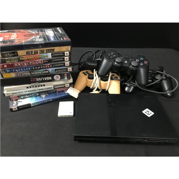 PS2 MINI CONSOLE WITH 11 GAMES AND 3 CONTROLLERS