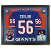 Image 1 : LAWRENCE TAYLOR SIGNED AND FRAMED NEW YORK GIANTS JERSEY -
