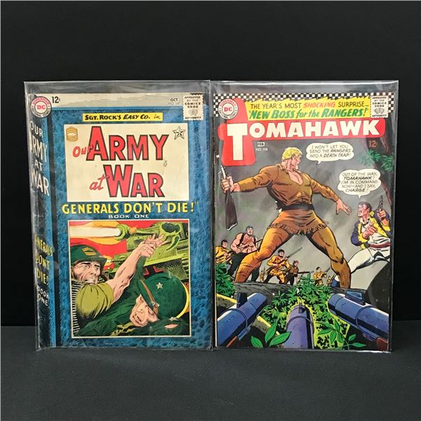LOT OF 2 ARMY BASED COMIC BOOKS - DC COMICS