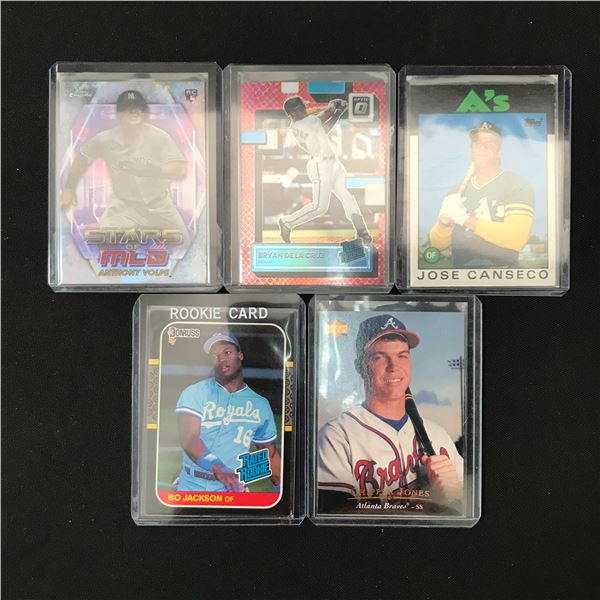 LOT OF 5 MLB STAR/ROOKIE CARDS