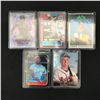 Image 1 : LOT OF 5 MLB STAR/ROOKIE CARDS