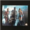 Image 1 : TRIPLE SIGNED JUSTICE LEAGUE 8X10  AFFLECK, MILLER GADOT - KB COA