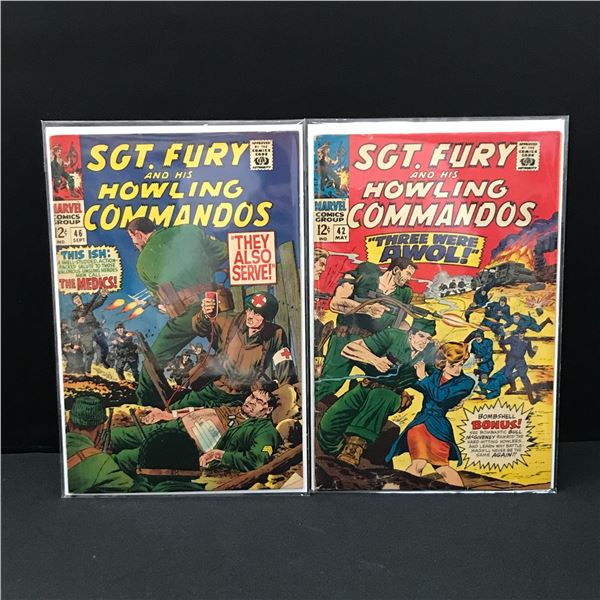 LOT OF 2 SGT FURY AND THE HOWLING COMMANDOS COMICS - MARVEL COMICS