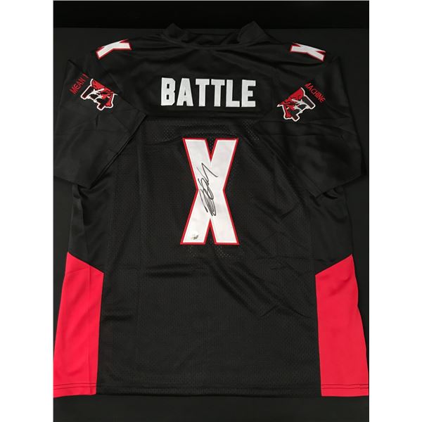 BILL GOLDBERG SIGNED THE LONGEST YARD  MEAN MACHINE JERSEY - KB COA