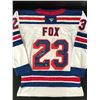 Image 1 : ADAM FOX SIGNED NEW YORK RANGERS JERSEY CENTRE ICE COA