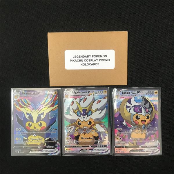 LOT OF 3 LEGENDARY POKEMON COSPLAY CARDS