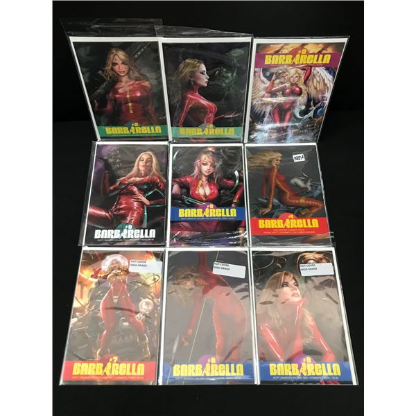 LOT OF 9 BARBARELLA COMICS