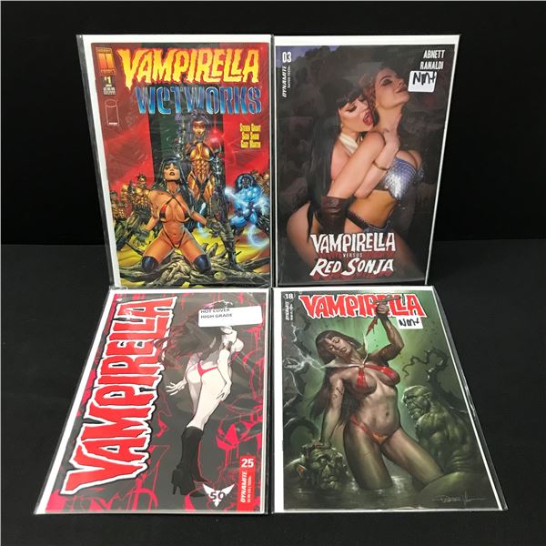 LOT OF 4 VAMPIRELLA COMICS - HARRIS COMICS