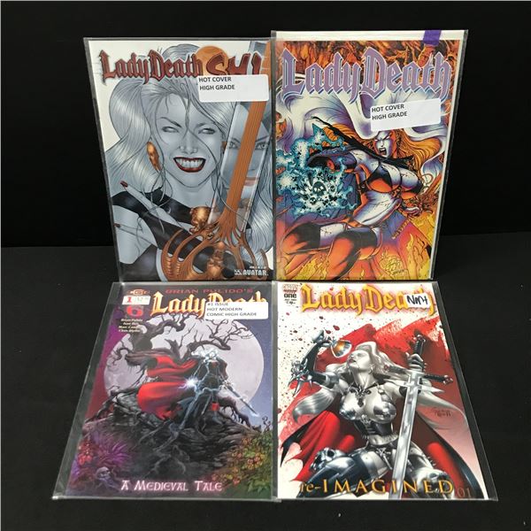 LOT OF 4 LADY DEATH COMICS - CHAOS COMICS