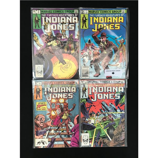 LOT OF 4 FURTHER ADVENTURES OF INDIANA JONES #1-4 - MARVEL COMICS