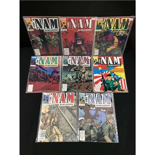 LOT OF 8 OF THE NAM MAGAZINE - MARVEL COMICS