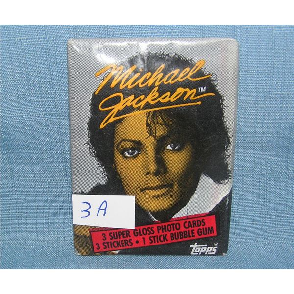 Michael Jackson unopened wax pack of collector cards