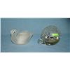 Image 1 : Pair of glass figural swan and turtle candle holders