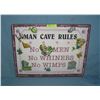 Image 1 : Man / Woman Cave rules all metal display sign